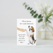 ビーグルドッグ歩くドッグボーディングペットケア 名刺 (スタンド正面)