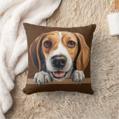 ビーグルドッグ顔装飾用クッション クッション (ブランケット)