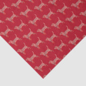 ビーグルハウンドドッグクリスマスシルエットレッド 薄葉紙 (詳細)