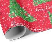 ビーグルハウンドドッグクリスマスツリーホリデースターレッド ラッピングペーパー (ロールコーナー)