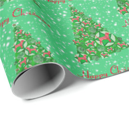 ビーグルハウンドドッグクリスマスツリーホリデースター ラッピングペーパー