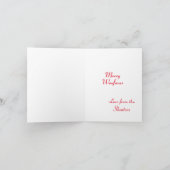 ビーグルハウンドドッグシルエットクリスマスツリーホワイト カード (内部)