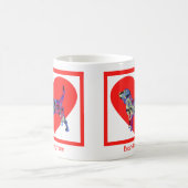 ビーグルハウンドドッグレッドバレンタインズデイコーヒーマグ コーヒーマグカップ (中央)