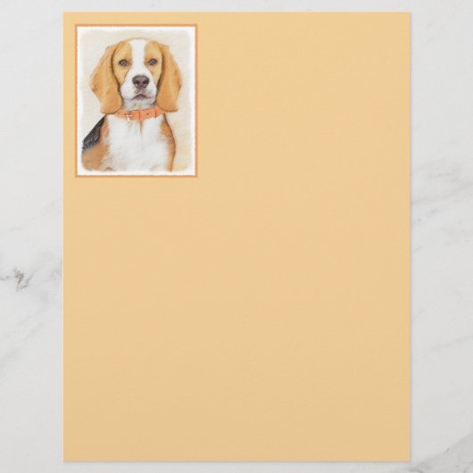 ビーグルハウンド絵画ドッグのオリジナルアニマルアート (正面)