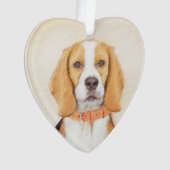 ビーグルハウンド絵画ドッグのオリジナルアニマルアート オーナメント (正面)