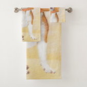 ビーグルハウンド絵画ドッグのオリジナルアニマルアート バスタオルセット (インサイチュ)