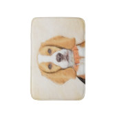 ビーグルハウンド絵画ドッグのオリジナルアニマルアート バスマット (正面縦)