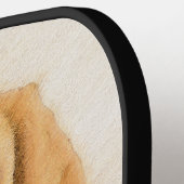 ビーグルハウンド絵画ドッグのオリジナルアニマルアート ピックルボールラケット (左詳細)