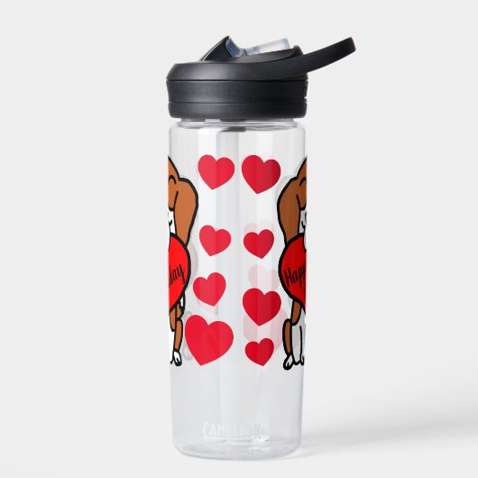 ビーグルハッピーバースデードッグ恋人 ウォーターボトル (左面)
