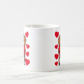 ビーグルハッピーバースデーハート コーヒーマグカップ (中央)