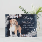 ビーグルハッピーホリデーカスタムズウォーターカラー シーズンカード (スタンド正面)