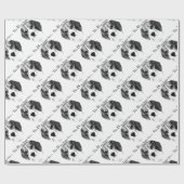 ビーグルハッピー顔;ハッピービーグル;不機嫌なビーグル ラッピングペーパー (フラット)