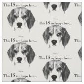 ビーグルハピー顔 ファブリック (見本)