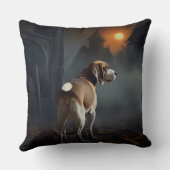 ビーグルハロウィーン怖い クッション (裏面)