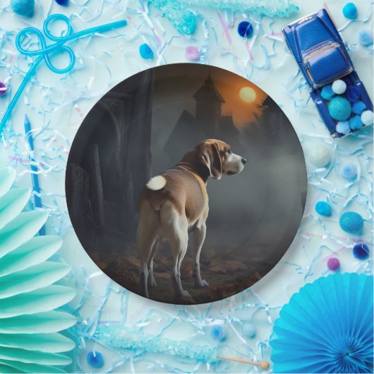 ビーグルハロウィーン怖い ペーパープレート (パーティー)