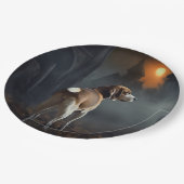 ビーグルハロウィーン怖い ペーパープレート (アングル)