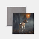 ビーグルハロウィーン怖い マグネット (正面/裏面)