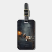 ビーグルハロウィーン怖い ラゲッジタグ (正面縦)