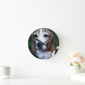 ビーグルバセットドッグ ラウンド壁時計 (ホーム)