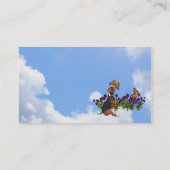 ビーグルバターフライズパンジーキュート名刺 名刺 (裏面)