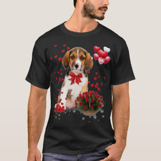 ビーグルバレンタインズおもしろい犬愛好者ハッピー  Tシャツ