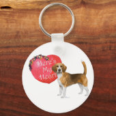 ビーグルバレンタイン キーホルダー (正面)