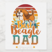 ビーグルパパイングリッシュbeagle dog daddy far愛犬家 ワインラベル (シングルラベル)
