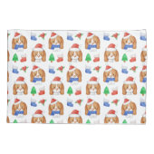 ビーグルパピーかわいい犬サンタフェスティバルクリスマス 枕カバー (裏面)