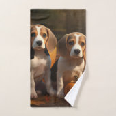 ビーグルパピーオータムデライトカボチャ バスタオルセット (ハンドタオル)