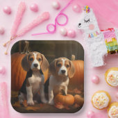 ビーグルパピーオータムデライトカボチャ ペーパープレート (パーティー)