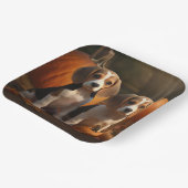 ビーグルパピーオータムデライトカボチャ ペーパープレート (傾斜あり)