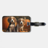 ビーグルパピーオータムデライトカボチャ ラゲッジタグ (裏面横)