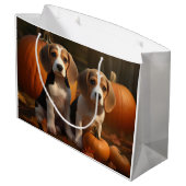 ビーグルパピーオータムデライトカボチャ ラージペーパーバッグ (裏面アングル)