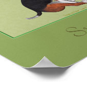 ビーグルパピーバラキッズルームパーソナライズされた ポスター (角)