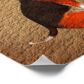 ビーグルパピーバラ熟成紙アートポスター ポスター (角)