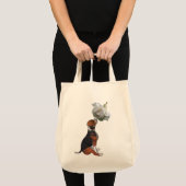 ビーグルパピーホワイトローズトートバッグ トートバッグ (正面(商品))