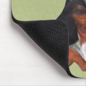 ビーグルパピーホワイトローズドッグマウスパッド マウスパッド (コーナー)