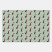 ビーグルパピーホワイトローズ ラッピングペーパーシート (正面)