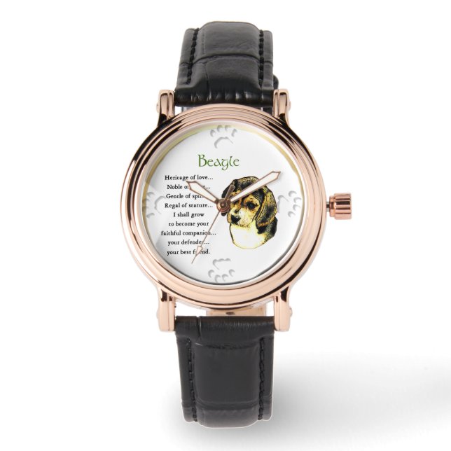 ビーグルパピー伝統のラブギフト 腕時計 (正面)