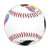 ビーグルパピー名前をカスタムする誕生日野球 野球ボール (裏面)