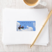 ビーグルパピー蝶フラワーズギフトラベル ラベル (インサイチュ)