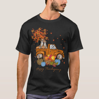 ビーグルパンプキンズトラックリーフオータム秋サンクスギビン Tシャツ
