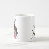 ビーグルパーソナライズされたママコーヒーマグ コーヒーマグカップ (中央)