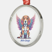 ビーグルパーソナライズされたメモリアルアクリルドッグオーナメント メタルオーナメント (左)