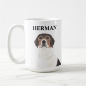 ビーグルパーソナライズされた飲料用コースター コーヒーマグカップ (左)