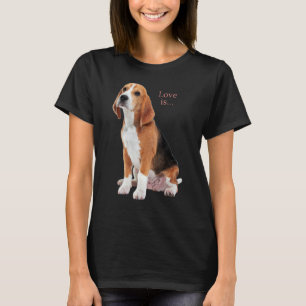 ビーグルビーグルラブ犬ママパパ子犬ペット可愛い Tシャツ