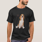 ビーグルビーグルラブ犬ママパパ子犬ペット可愛い Tシャツ (正面)