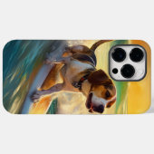 ビーグルビーチサーフィンペインティング Case-Mate iPhoneケース (裏面 (横))