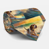 ビーグルビーチサーフィン絵画ズ ネクタイ (ロール)