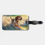 ビーグルビーチサーフィン絵画ズ ラゲッジタグ (裏面横)